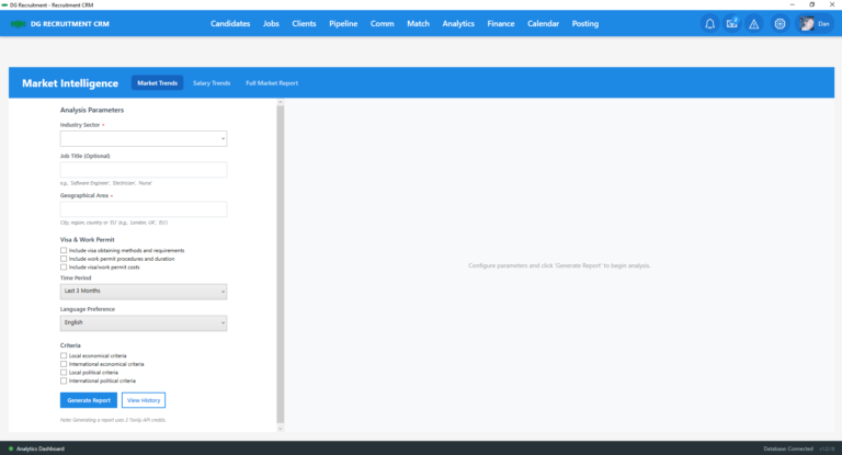 Recruitment CRM market intelligence