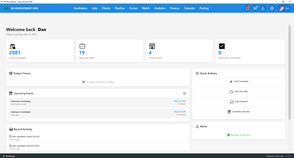 Free Recruitment CRM Software
